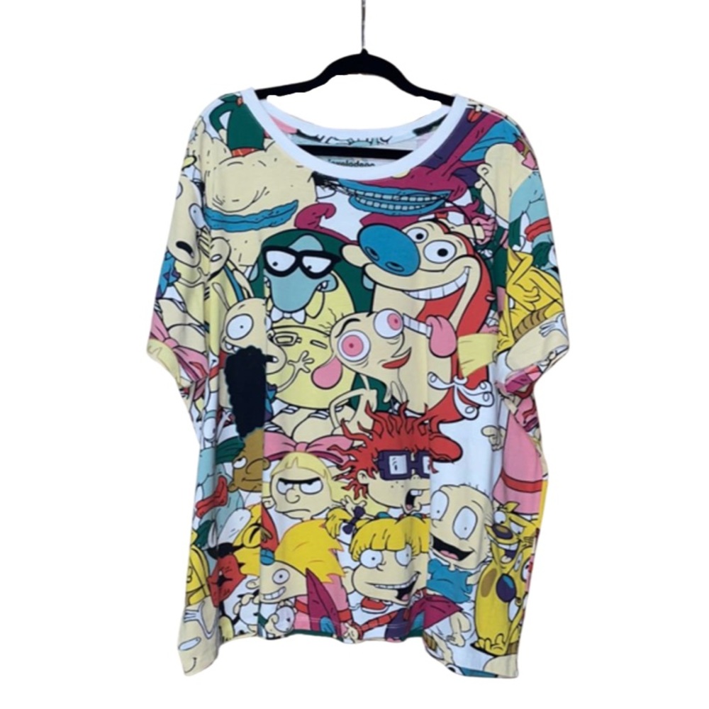 Nickelodeon Cartoon Character Graphic Tee - Multi Colored - Size 3X